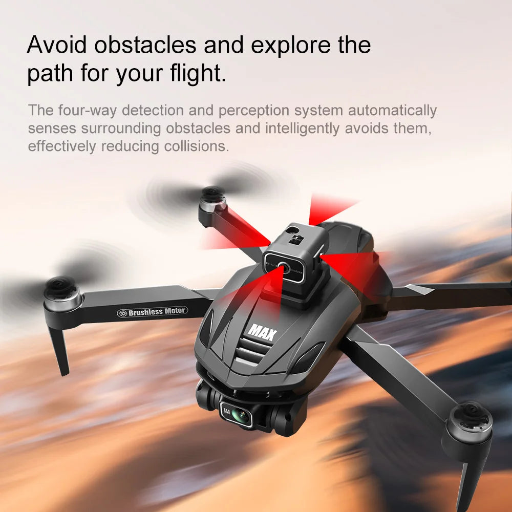 V168 Pro MAX 8K GPS Drone with 5G WIFI, 4.5" Screen, FPV, 360° Obstacle Avoidance & Brushless Motor RC Quadcopter