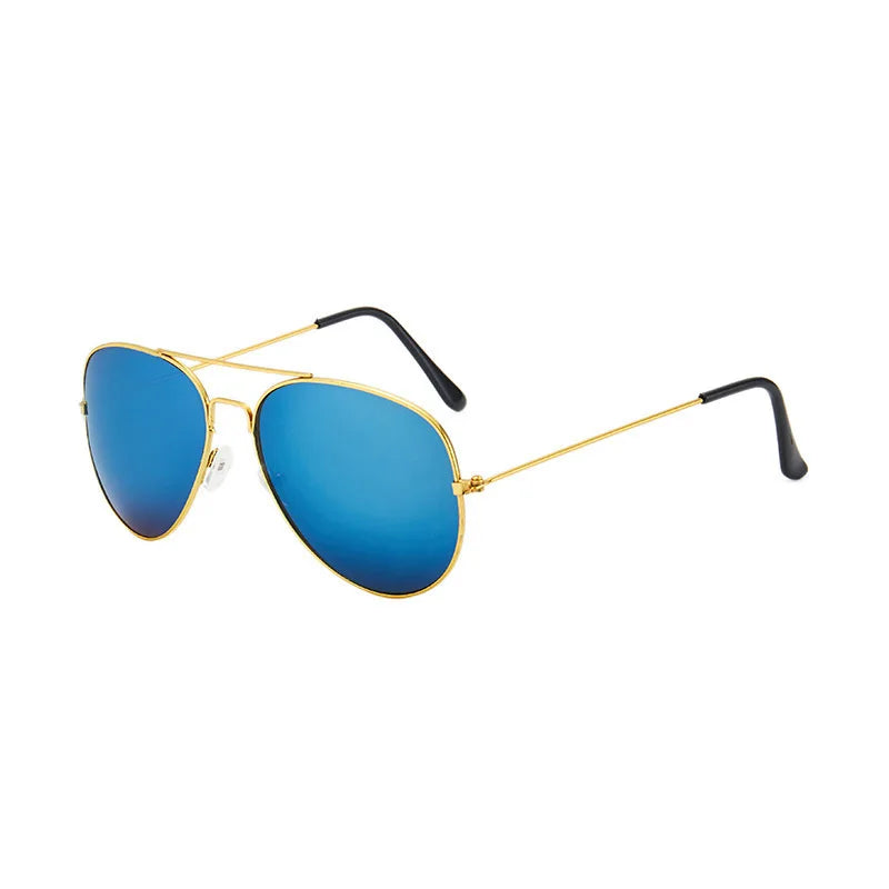 Kids Metal Oval Sunglasses – Cute Fashion Mirror Lens UV Protection for Boys & Girls