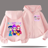 Zip Up Sweatshirt Huntrix Kpop Demon Hunters Kids Hoodie – Cartoon Casual Top for Boys & Girls thumbnail 9