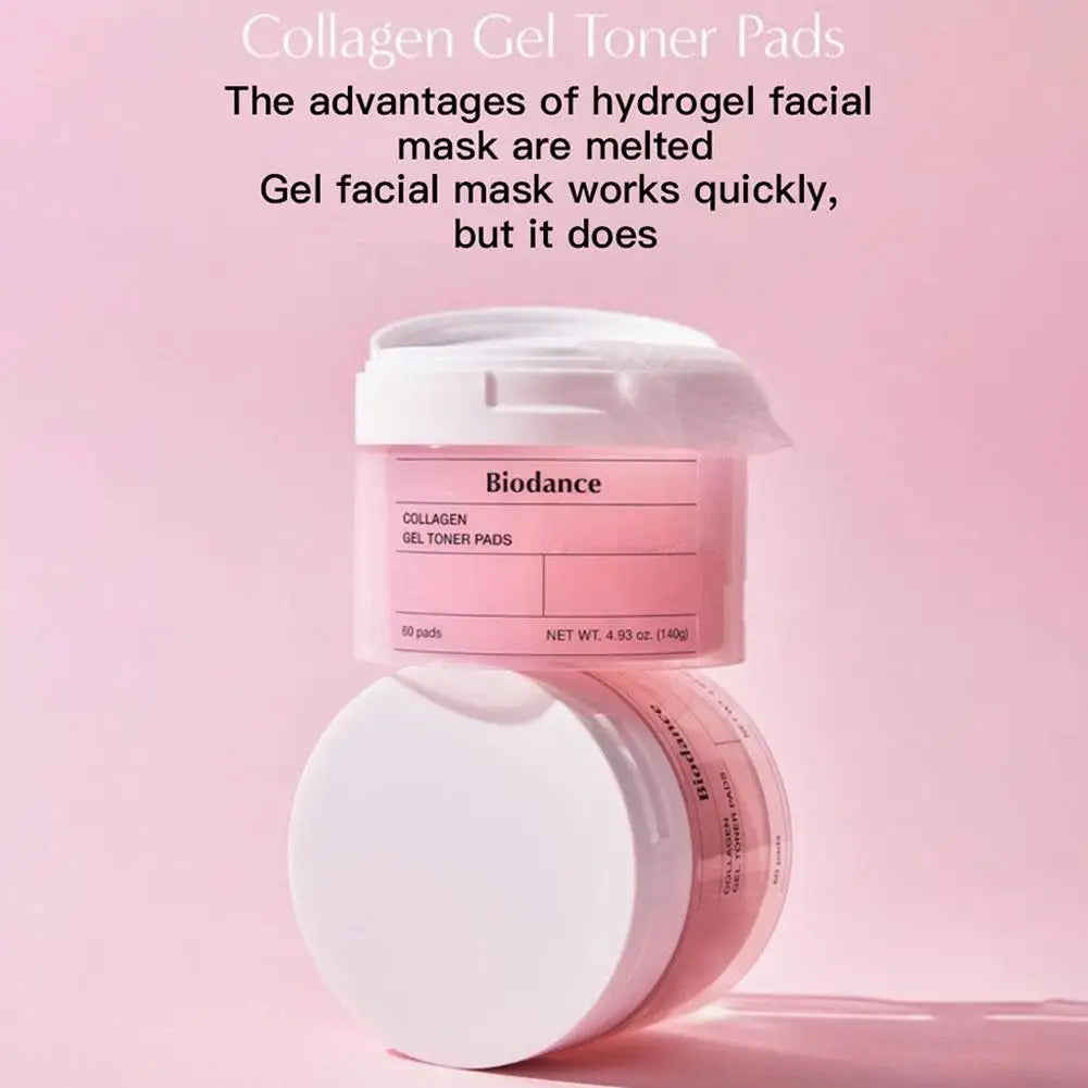 Korean Biodance Collagen Cotton Tablets – Elastic Firming Pore Moisturizing & Calming Facial Pads (60 Pads)