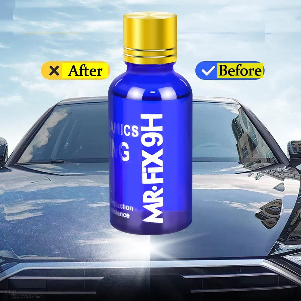 3PCS 9H Car Liquid Ceramic Coat Super Hydrophobic Glass Coating Set – Polysiloxane Nano Materials for Cars
