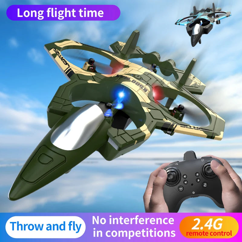 K500 MAX 2.4G Remote Control Fighter Jet Drone with Screen & 360° Rolls