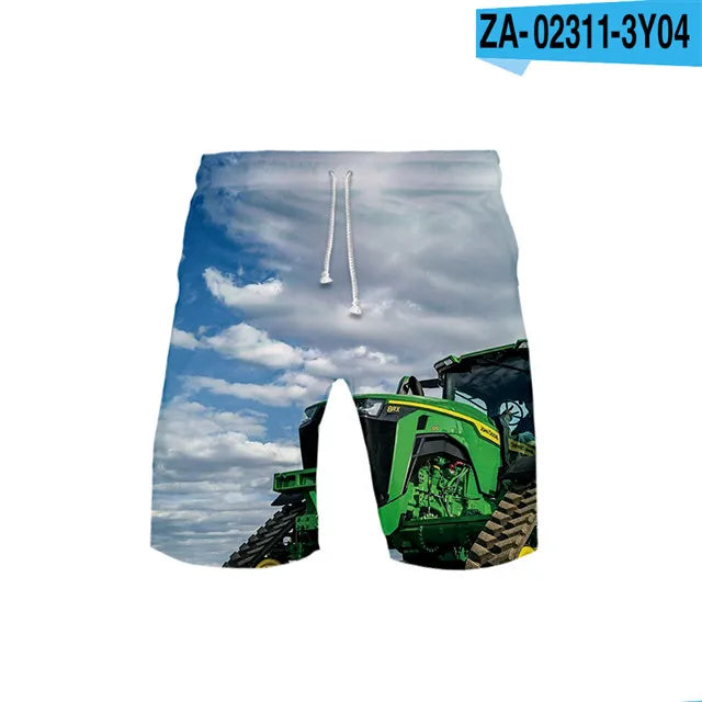 Children's 3D Tractor Truck Swim Shorts – Boys Beach & Sports Board Shorts