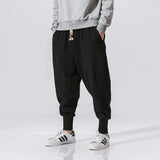 Men’s Cotton Linen Harem Pants – Baggy Streetwear Joggers with Elastic Waist thumbnail 28