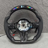 Customized Carbon Fiber Steering Wheel with Embedded LED Lights – Compatible with BMW X3 X4 X5 M2 M4 M8 F10 F15 F20 F22 F30 E90 E91 thumbnail 5