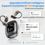 UYUXIO AI Language Translation Earbuds with Real-Time LCD Touch Screen – Open Ear Wireless Headphones, 144 Languages, Long Battery Life thumbnail 8