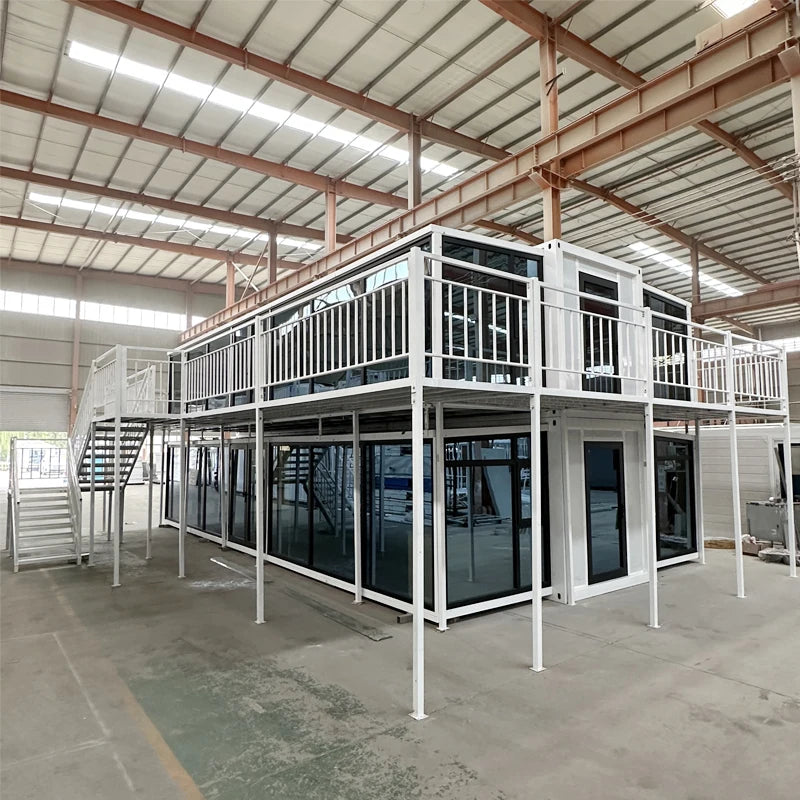 Two-Storey Expandable Container House 20ft / 40ft Modular Shipping Home – 2 to 4 Bedrooms Custom Movable Building