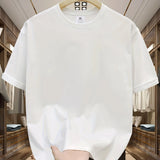 Men’s 100% Cotton Casual Letter Print T-Shirt – Loose Fit Short Sleeve Tee thumbnail 14