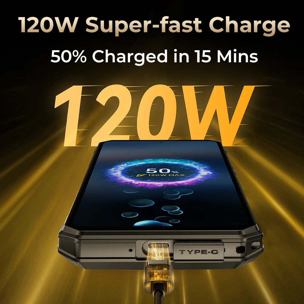 OUKITEL WP30 Pro 5G Rugged Smartphone Android 13 – 24GB + 512GB, Dual Display, 11000mAh, 120W Fast Charge