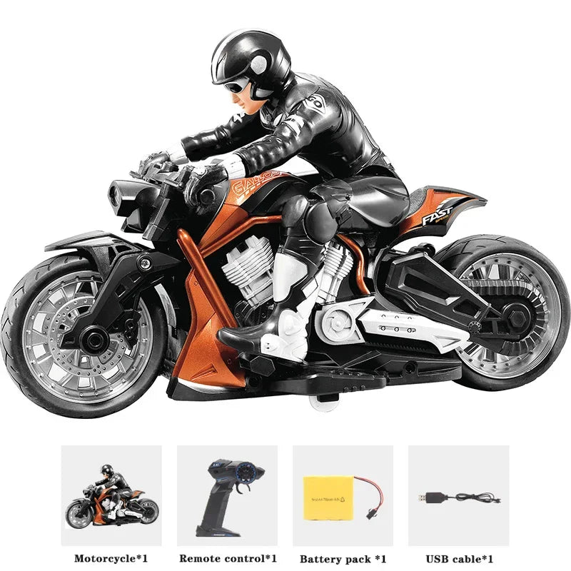High-Speed Remote Control Stunt Motorbike 360° Rotation Drift RC Motorcycle Toy for Kids