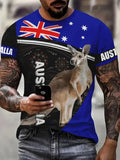 Men’s Australia Flag Graphic T-Shirt – Casual Short Sleeve Crew Neck Tee thumbnail 6