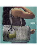 Large Capacity Square Shoulder Bag – Casual Canvas Bowler Handbag for Everyday Use thumbnail 1