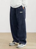 Autumn Men’s Corduroy Casual Pants – Loose Fit Straight Leg Streetwear with Elastic Waist thumbnail 8
