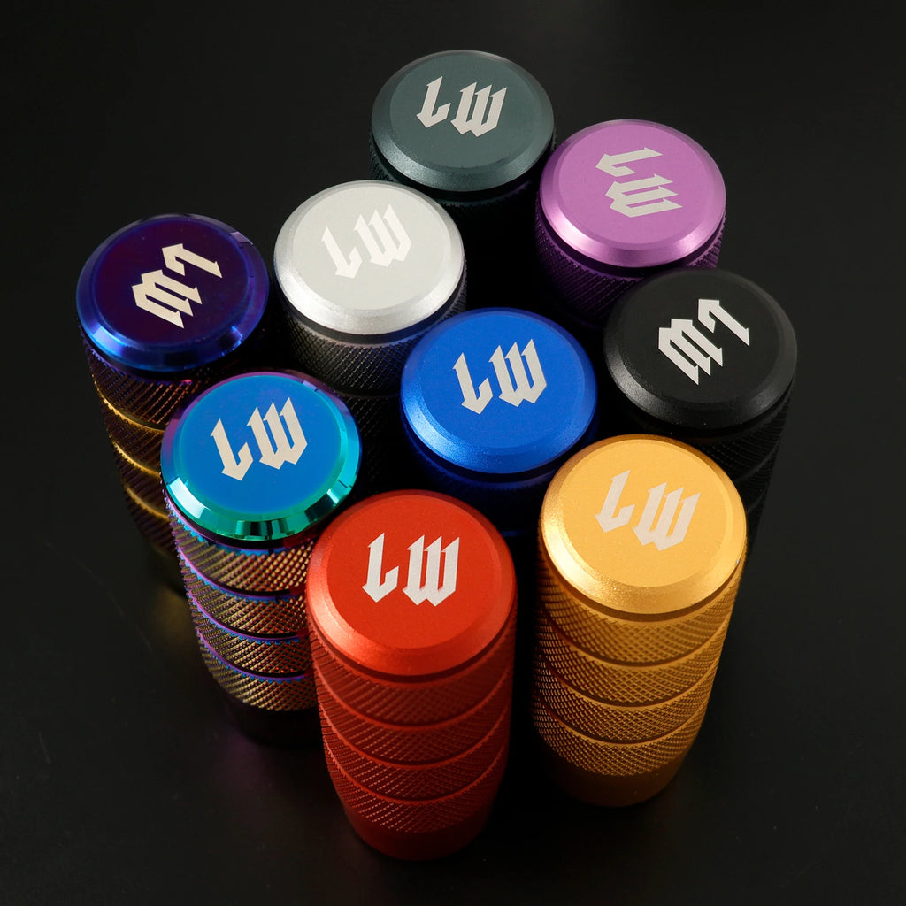 LW 95mm Aluminum Anti-Skid Car Gear Shift Knob – Universal Shifter Lever Head with 8mm 10mm 12mm Adapters – 9 Colors