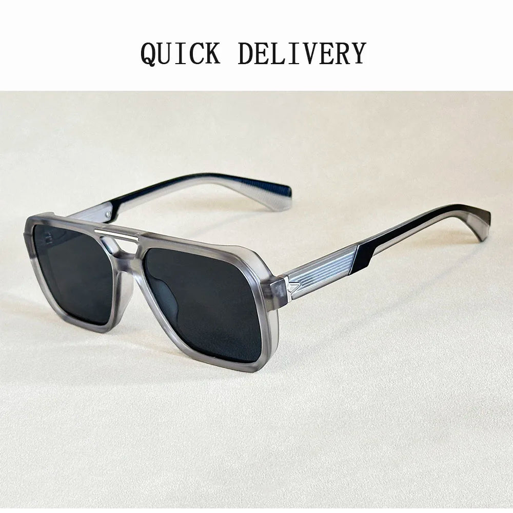 ZUIDID Vintage Square Sunglasses UV400 Travel Fashion Glasses for Men and Women Model 02056