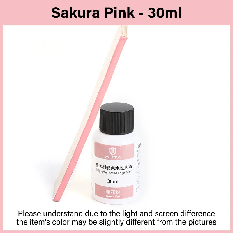 30ml Professional Leather Edge Paint – Italy Imported Water-Based Semi-Gloss Edge Oil, 22 Colors DIY Leather Finish