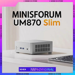 MINISFORUM UM870SLIM AMD R7-8745H Mini PC – Ultra Silent Portable Office Desktop