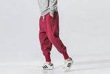 Men’s Cotton Linen Harem Pants – Baggy Streetwear Joggers with Elastic Waist thumbnail 12