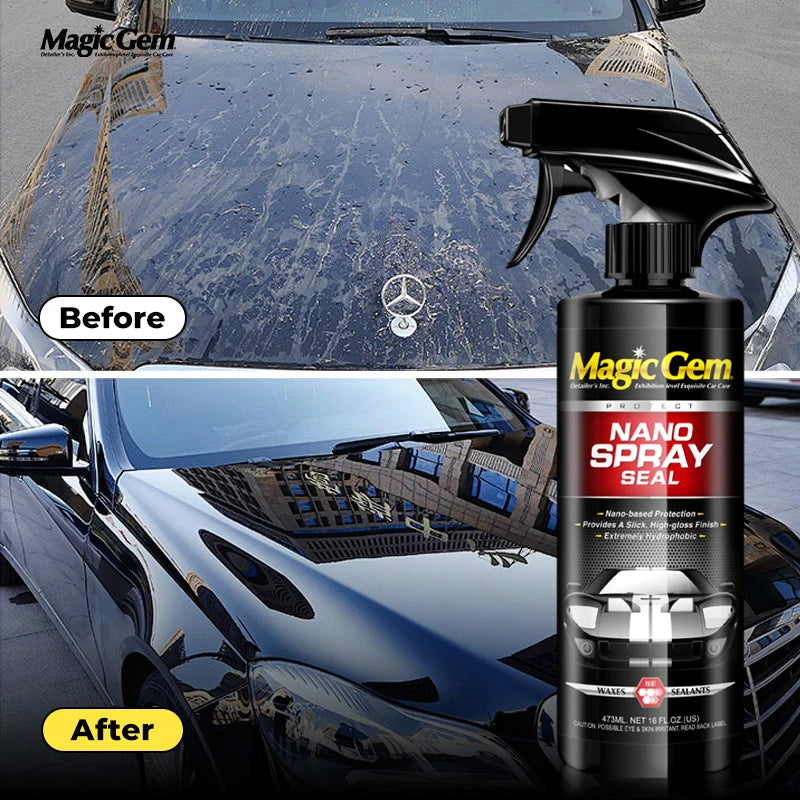 Magic Gem Car Ceramic Nano Coating Liquid 473ml – Crystal Hydrophobic Paint Protection Polish for Toyota