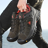 HIKEUP Men’s High-Quality Hiking Shoes – Durable Leather Climbing & Outdoor Walking Sneakers thumbnail 36