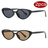 2pcs Retro Cat Eye Sunglasses for Women & Men – Rivet Triangle Fashion Sun Glasses, Multi-Color thumbnail 21