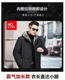 Men’s Detachable Fur One-Piece Winter Coat – Thick Faux Mink Fur Lined thumbnail 11