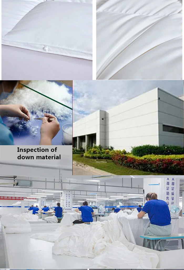 Winter Cotton Goose Down Quilt – Super Soft Fluffy Four Seasons Duvet, Queen & King Sizes, 220x240cm