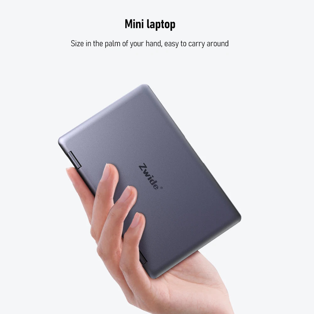 Zwide Mini Laptop 8-inch Touchscreen – 2-in-1 Pocket Laptop for Business & Entertainment