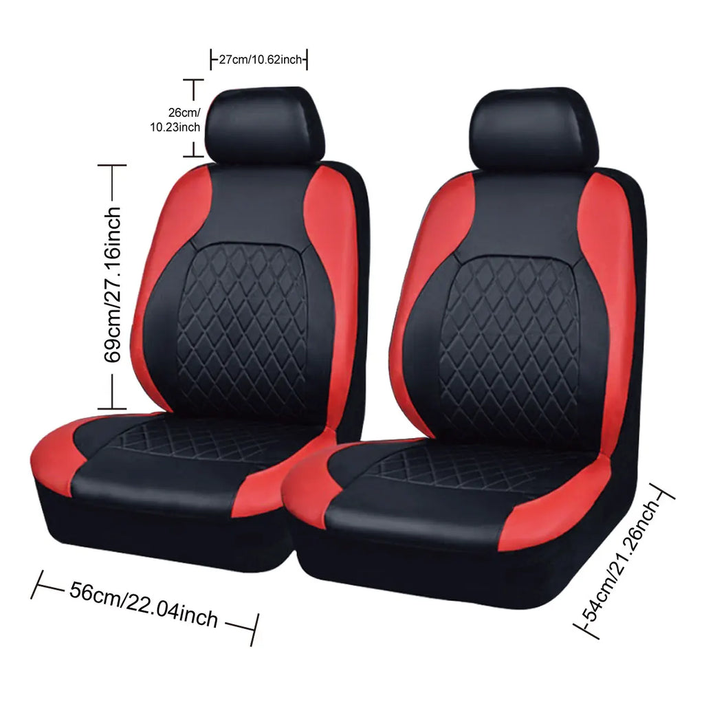 All Season Quilted PU Leather Car Seat Cover Set – Full Surround Waterproof Universal Fit for Sedan, SUV & Pick-Up Truck