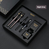 BAOKE T18/T19/T20 Black & Grey Fountain Pen Gift Set with Ink Bottle and 6 Cartridges – Stainless Steel Nib Metal Office Pen thumbnail 30