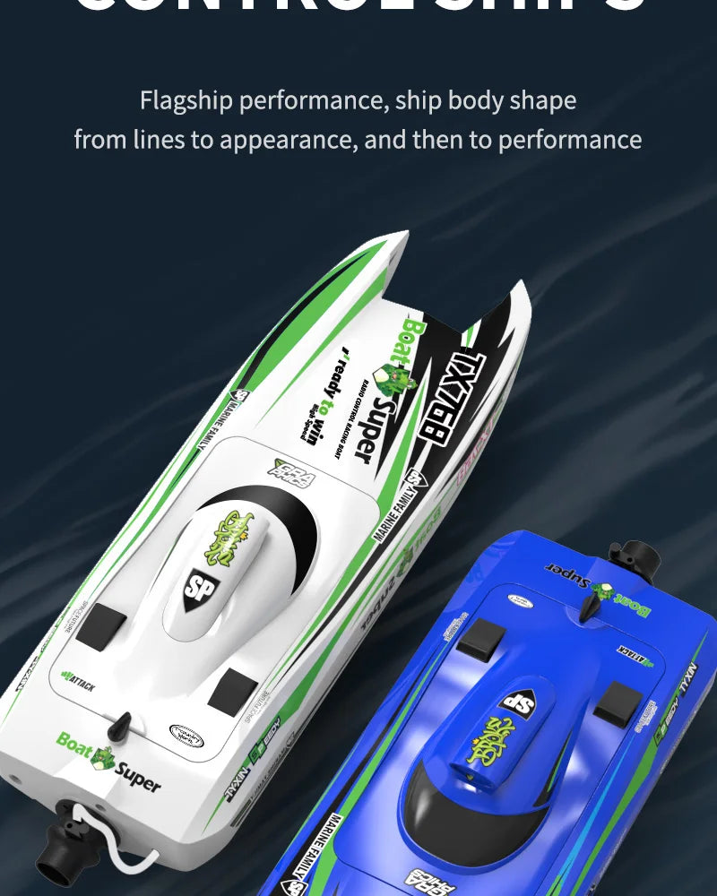 TX768 RC Speedboat 2.4G Brushless High-Speed Remote Control Boat for Kids & Adults – 30+ km/h