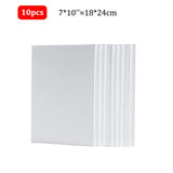 10 Pcs Cotton Canvas Board Set Primed White Painting Panels for Oil, Acrylic, Watercolor & Gouache HB-17 thumbnail 23