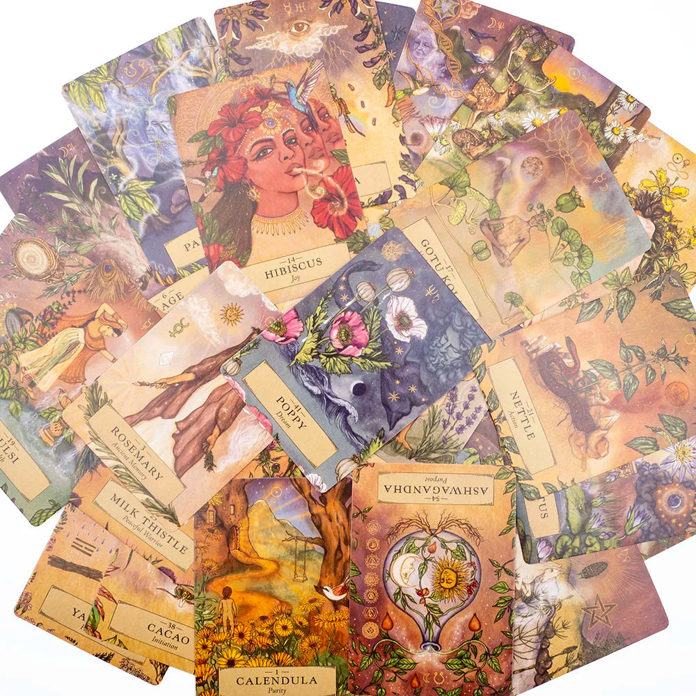 Herbal Astrology Oracle Card Deck – 55 Cards for Plant Healing & Astrological Wisdom
