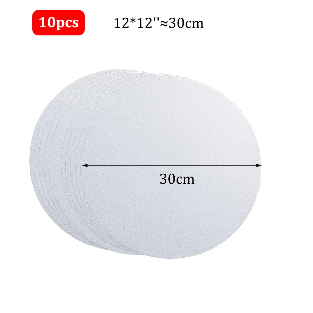 10 Pcs Cotton Canvas Board Set Primed White Painting Panels for Oil, Acrylic, Watercolor & Gouache HB-17