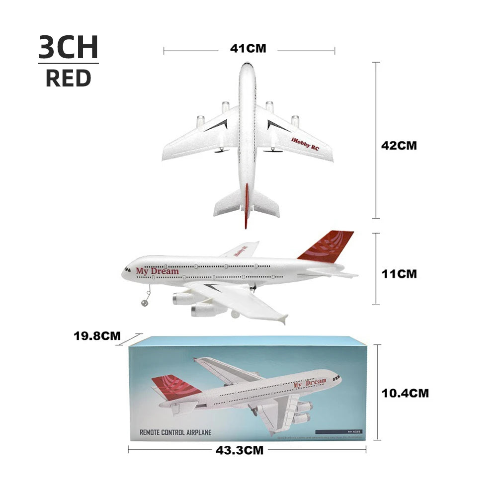A380 Airbus RC Airplane – 2.4GHz Foam Fixed Wing RC Plane Easy Fly RTF Model