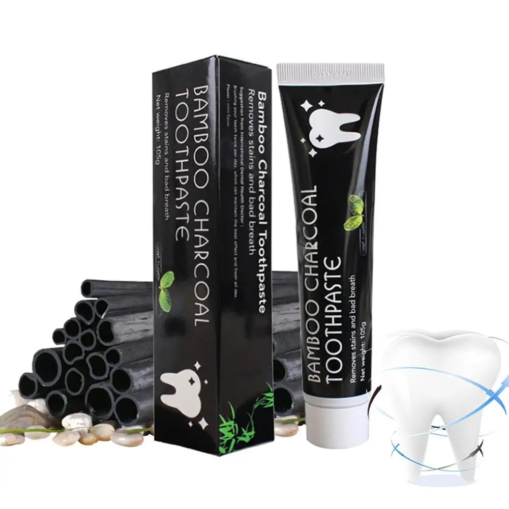 Bamboo Charcoal Toothpaste – Whitening, Activated Carbon for Yellow Teeth Removal & Fresh Oral Care