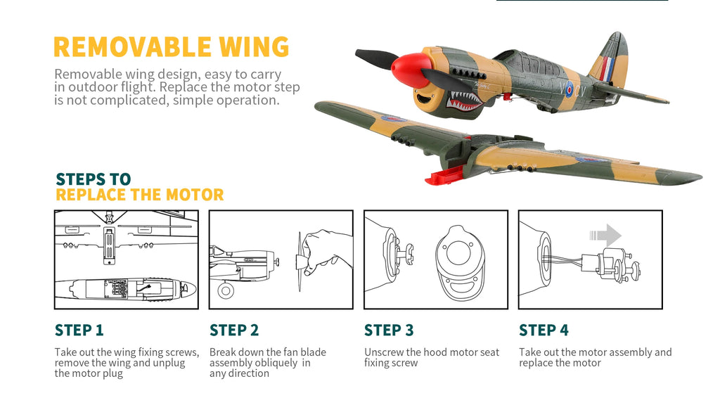 Qidi560 Moore M7 Off-Road RC Plane 4CH Brushless Remote Control Fixed Wing Aircraft – EPP Foam Model