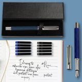 Luxury Flowing Curve Metal Fountain Pen Medium Nib Writing & Calligraphy Set Gift Box thumbnail 10
