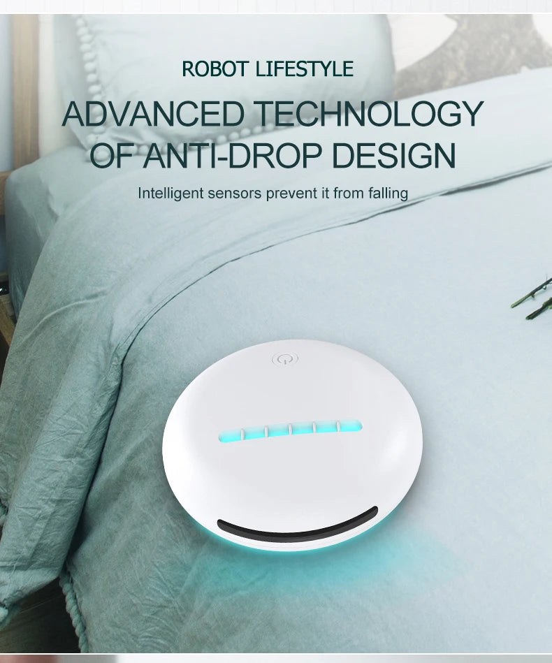 UV Bed Mite Removal Vacuum Cleaner Robot with UV Sterilization – Portable & Powerful Cleaner