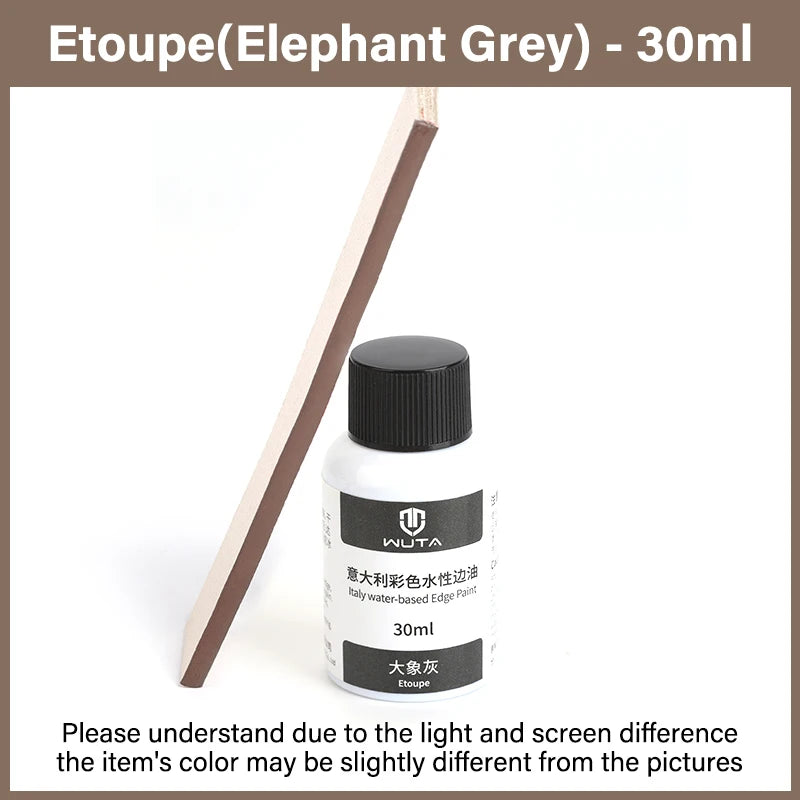 30ml Professional Leather Edge Paint – Italy Imported Water-Based Semi-Gloss Edge Oil, 22 Colors DIY Leather Finish