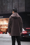 Men’s Winter Casual Thick Fleece Hooded Waterproof Jacket with Real Fur Wool Coat thumbnail 17