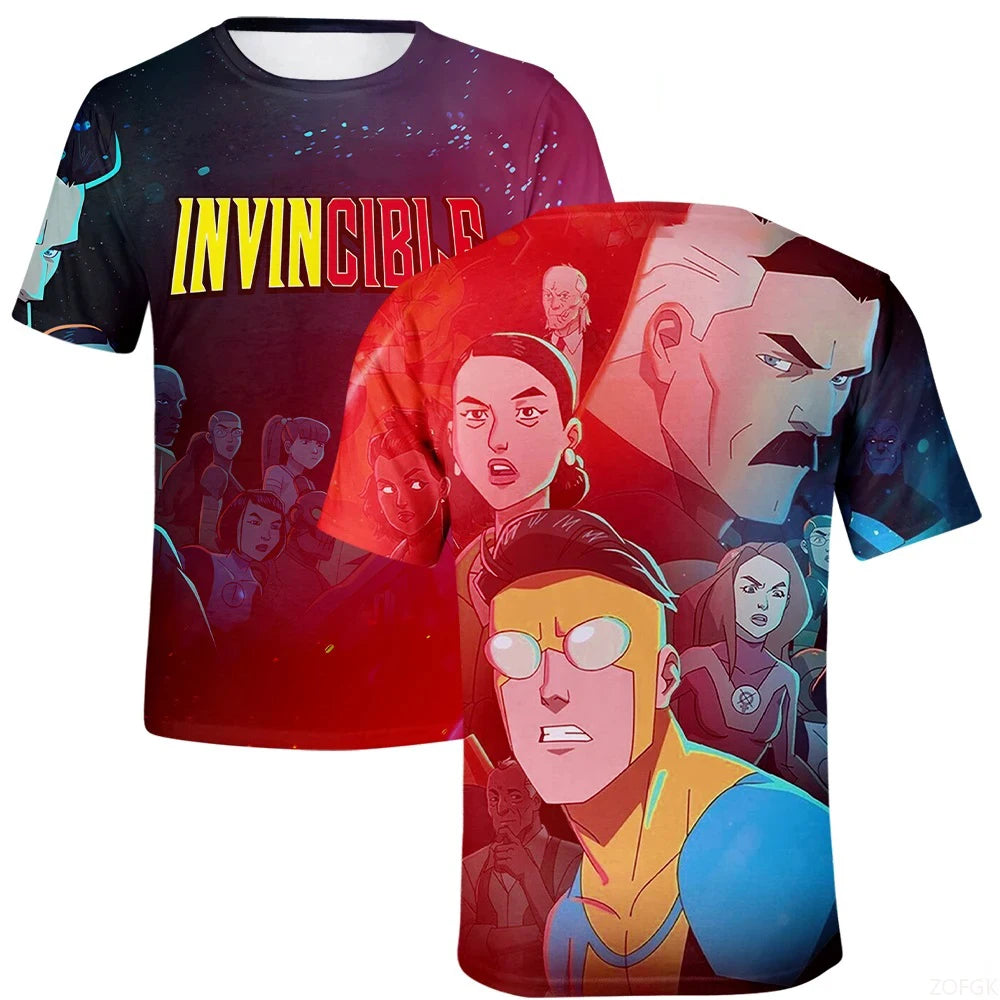Anime Invincible 3D Printed Oversized Summer T-Shirt – Unisex Casual Tee for Men, Women & Kids