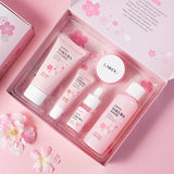 LAIKOU Sakura 5 Piece Skin Care Set Moisturizing Brightening Fine Line Reducing Facial Kit thumbnail 2