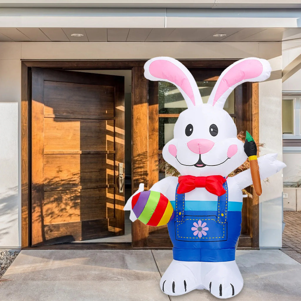 6ft LED Inflatable Easter Bunny with Eggs – Luminous Garden Decoration