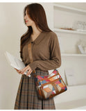 Vintage PU Leather Armpit Shoulder Bag for Women – Geometric Rivet Crossbody Satchel thumbnail 8