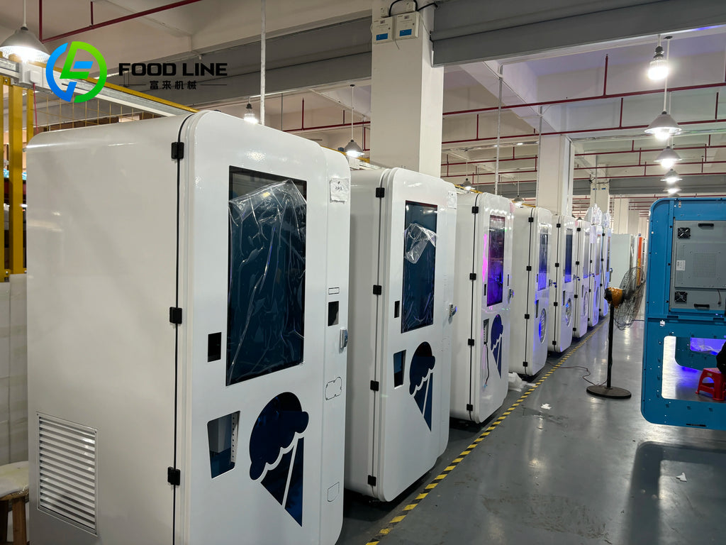 Commercial Outdoor Ice Cream Vending Robot – Fully Automatic Self-Service Soft Serve Dispenser