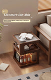 Solid Wood Bedside Table with Storage – Modern Minimalist Bedroom Side Table thumbnail 6