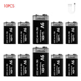 MATOV 9V 1100mAh USB Rechargeable Li-ion Battery – Type-C Charging | Long-Lasting Power for RC, Multimeters, Alarms & More thumbnail 24