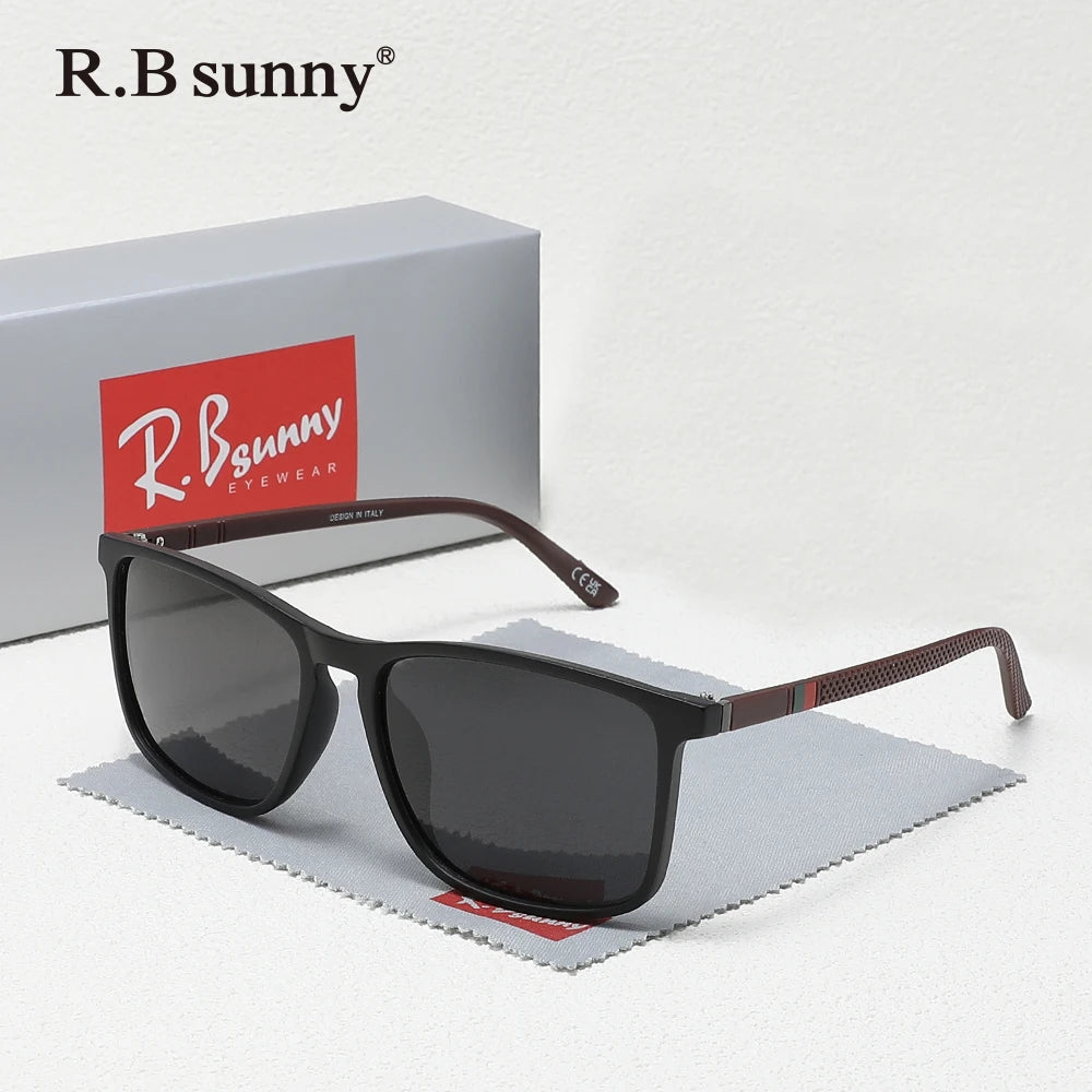 Classic Rectangle Polarized UV400 Sunglasses for Men and Women – Driving & Fishing Eyewear