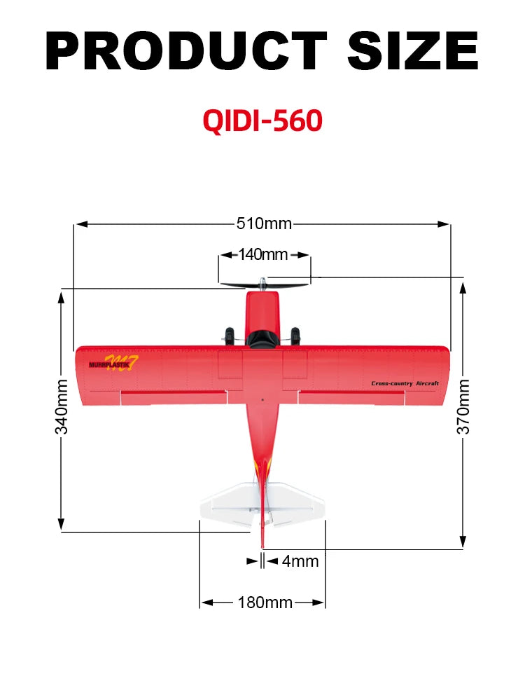 Qidi560 Moore M7 Off-Road RC Plane 4CH Brushless Remote Control Fixed Wing Aircraft – EPP Foam Model